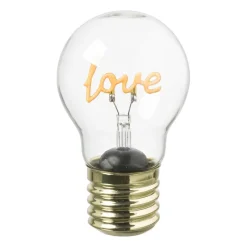 Xenos Kerstcadeaus|Led Lampen-Ledlamp love - 7x7x12 cm