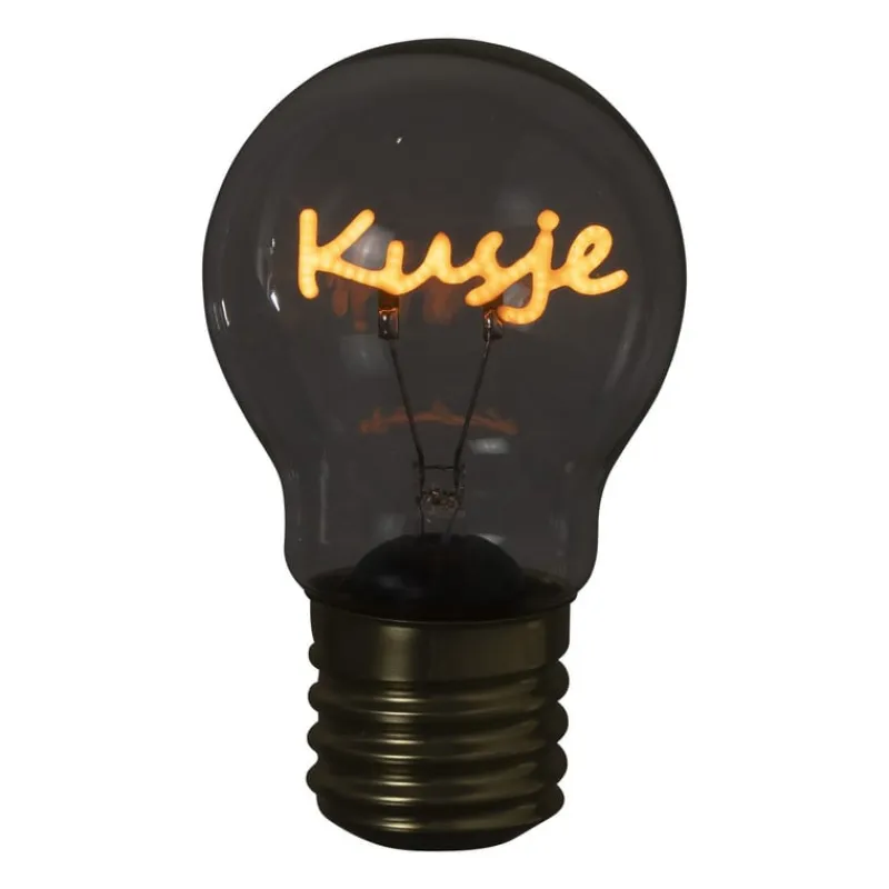 Xenos Led Lampen-Ledlampje kusje - oranje - ø7x12 cm