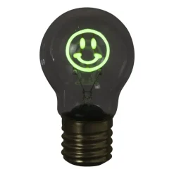 Xenos Led Lampen-Ledlampje smiley - groen - ø7x12 cm