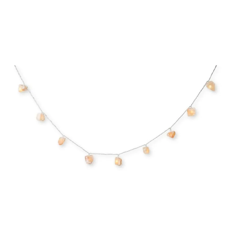 Xenos Lichtslingers-Lichtslinger zoutsteen - beige - 165 cm
