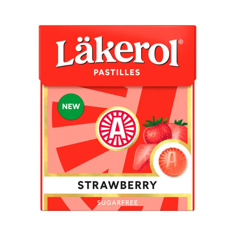 Xenos Snoep-Läkerol pastilles - aardbei - 25 gram