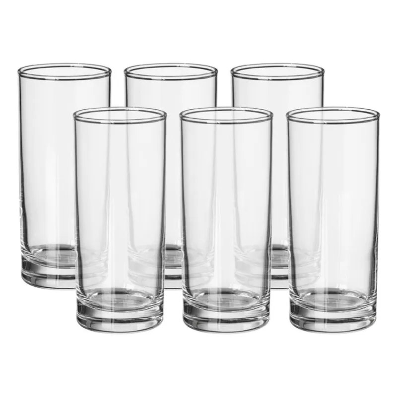 Xenos Longdrinkglazen|Waterglazen-Longdrinkglazen - 270 ml - set van 6