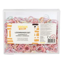 Xenos Knutselspullen-Loombands set - multikleur - 3.1x13.1x10.3 cm