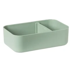 Xenos Broodtrommels-Lunchbox met elastiek - groen - 6.8x19x12 cm