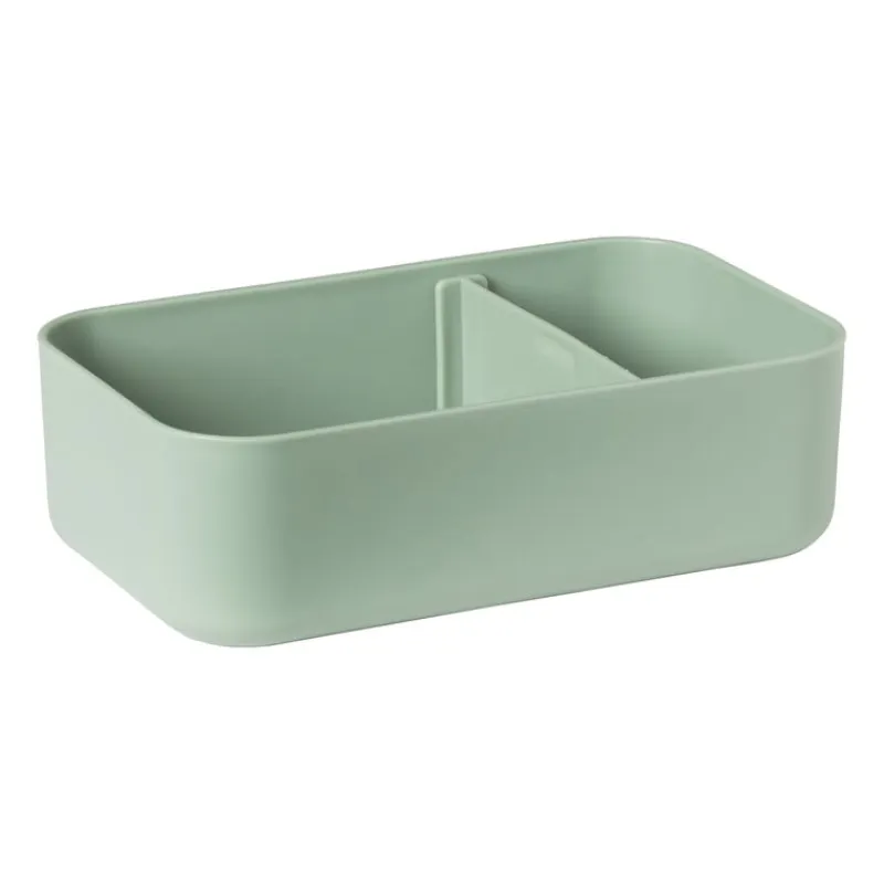 Xenos Broodtrommels-Lunchbox met elastiek - groen - 6.8x19x12 cm