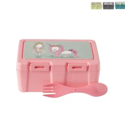 Xenos Broodtrommels|Kerstcadeaus-Lunchbox met spork - diverse kleuren
