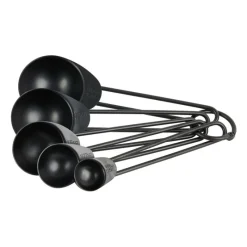 Xenos Keukengerei-Maatlepels industrial - zwart - 5 stuks