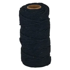 Xenos Garen|Knutselspullen-Macrame koord - zwart - 2mm