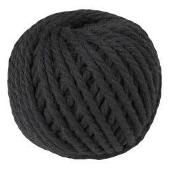 Xenos Garen-Macrame touw - zwart - 40 meter