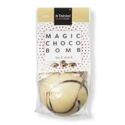 Xenos Chocolademelk|Kerstcadeaus-Magic chocobom - chocolade wit - 45 gram