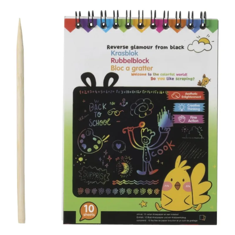 Xenos Kleurboeken-Magic kras blok inclusief pen