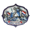 Xenos Holland Souvenirs-Magneet holland windmolen - delfts blauw - 10x1x9 cm