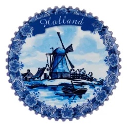 Xenos Holland Souvenirs-Magneet Hollandse molen - rond