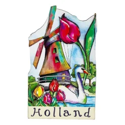 Xenos Holland Souvenirs-Magneet Hollandse molen - diverse varianten -multikleur