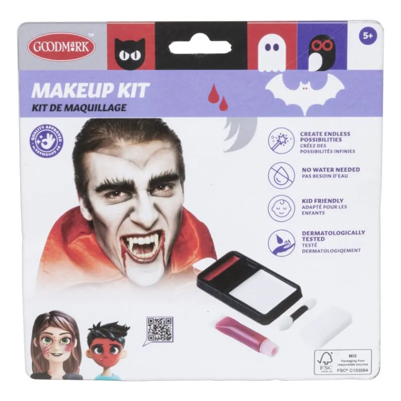 Xenos Verkleedaccessoires-Make up set - vampier