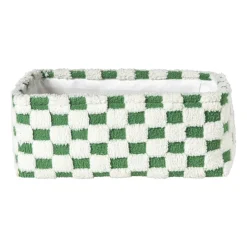 Xenos Manden|Manden-Mand checks groot - groen/wit - 15x36x26 cm