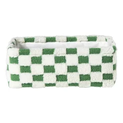 Xenos Manden|Manden-Mand checks klein - groen/wit - 11x30x20 cm