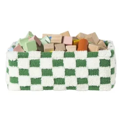 Xenos Manden|Manden-Mand checks klein - groen/wit - 11x30x20 cm