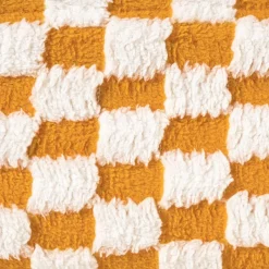 Xenos Manden|Manden-Mand checks klein - oranje/wit - 11x30x20 cm