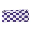 Xenos Manden|Manden-Mand checks klein - paars/wit - 11x30x20 cm