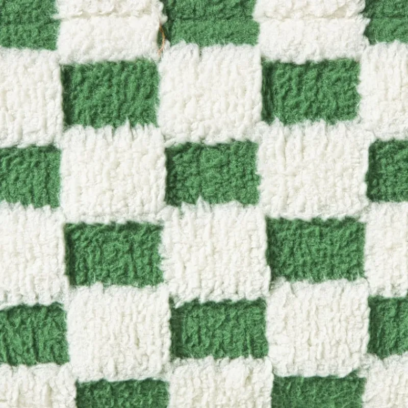 Xenos Manden|Manden-Mand checks middel - groen/wit - 13x33x23 cm