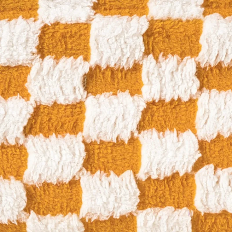Xenos Manden|Manden-Mand checks middel - oranje/wit - 13x33x23 cm