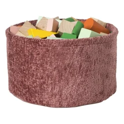 Xenos Manden|Manden-Mand chenille rond - rood - ø24x14 cm
