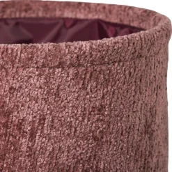 Xenos Manden|Manden-Mand chenille rond - rood - ø24x14 cm