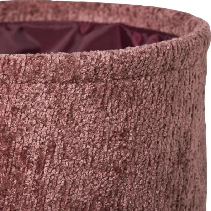 Xenos Manden|Manden-Mand chenille rond - rood - ø24x14 cm