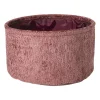 Xenos Manden|Manden-Mand chenille rond - rood - ø27x16 cm