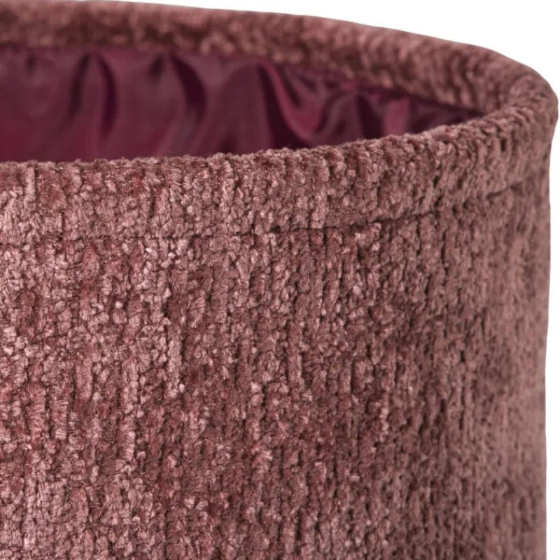 Xenos Manden|Manden-Mand chenille rond - rood - ø27x16 cm