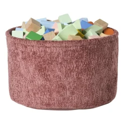Xenos Manden|Manden-Mand chenille rond - rood - ø30x18 cm