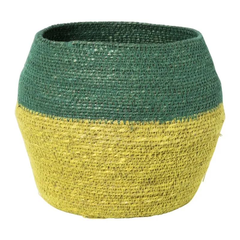 Xenos Manden|Manden-Mand colorblock - groen/geel - ø20x25 cm