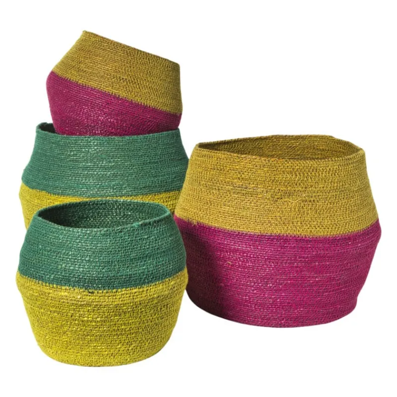 Xenos Manden|Manden-Mand colorblock - groen/geel - ø35x26 cm
