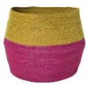 Xenos Manden|Manden-Mand colorblock - roze/geel - ø35x26 cm