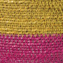 Xenos Manden|Manden-Mand colorblock - roze/geel - ø35x26 cm