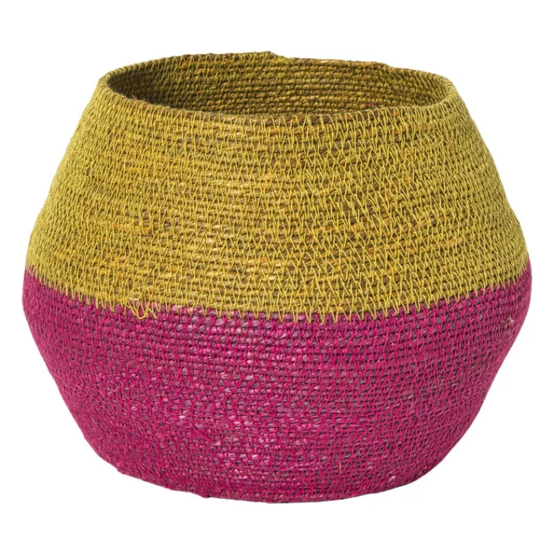 Xenos Manden|Manden-Mand colorblock - roze/geel - ø20x25 cm