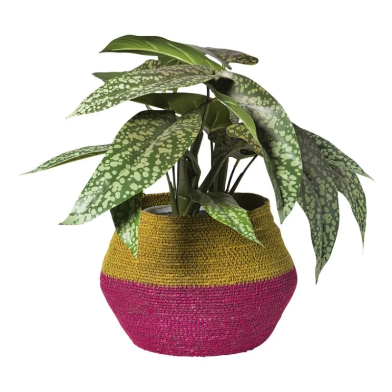 Xenos Manden|Manden-Mand colorblock - roze/geel - ø20x25 cm