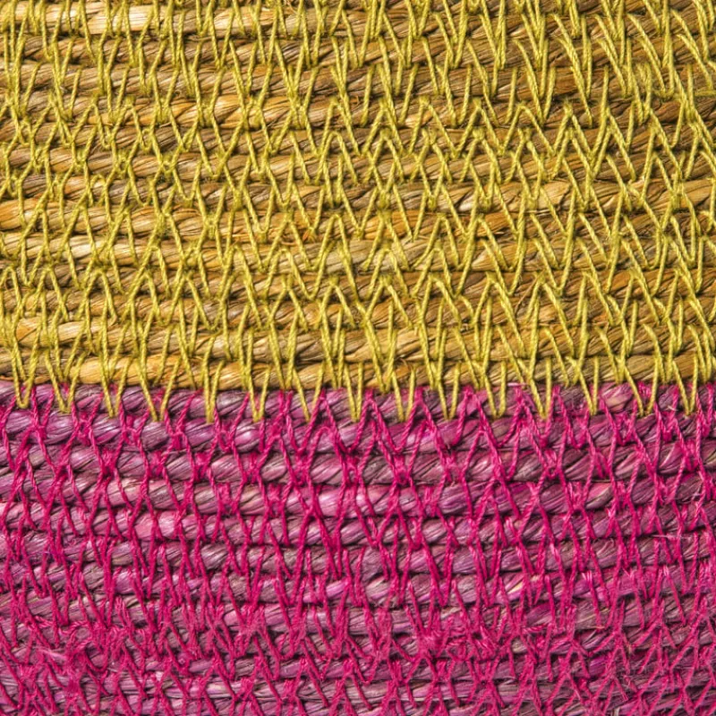 Xenos Manden|Manden-Mand colorblock - roze/geel - ø20x25 cm