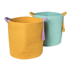 Xenos Manden|Manden-Mand colors hoog - blauw/oranje - ø34x34 cm