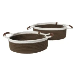 Xenos Manden|Manden-Mand colors laag - bruin/wit - ø30x10 cm