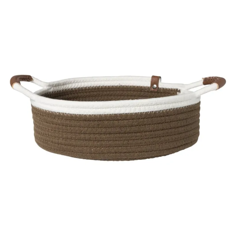 Xenos Manden|Manden-Mand colors laag - bruin/wit - ø27x9 cm
