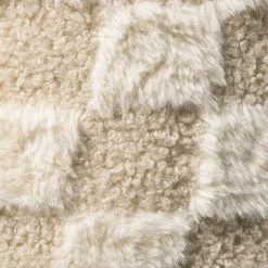 Xenos Manden|Manden-Mand geruit rond maat S - beige - ø18x12 cm