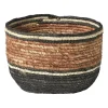 Xenos Manden|Manden-Mand gestreept - bruin/rood - ø28x18 cm
