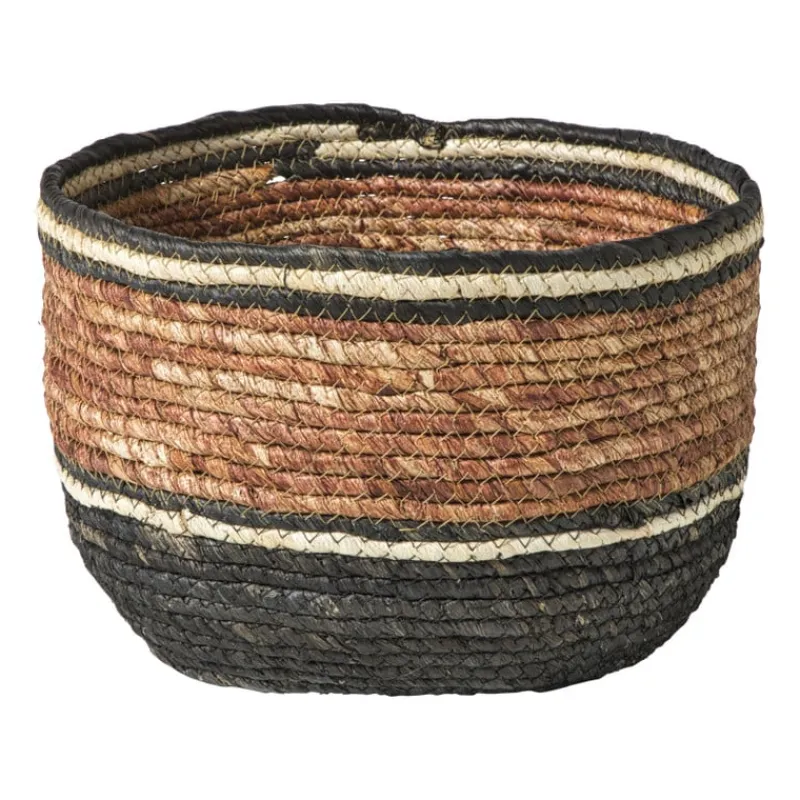 Xenos Manden|Manden-Mand gestreept - bruin/rood - ø28x18 cm