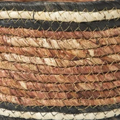Xenos Manden|Manden-Mand gestreept - bruin/rood - ø28x18 cm