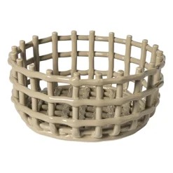 Xenos Keukengerei|Schalen-Mand keramiek klein - beige - ø13.5x17 cm