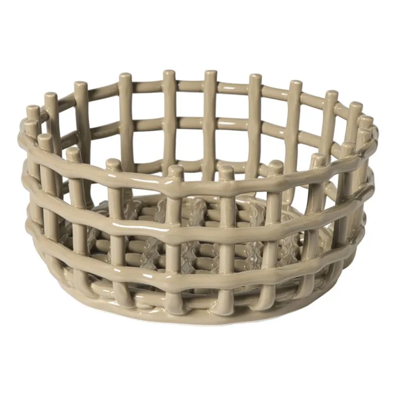 Xenos Keukengerei|Schalen-Mand keramiek klein - beige - ø13.5x17 cm