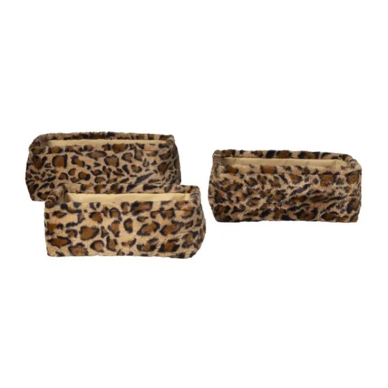 Xenos Manden|Manden-Mand luipaard - 11x30x20 cm - bruin/beige