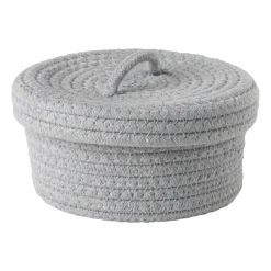 Xenos Manden|Manden-Mand met deksel Julia - grijs - ø19x10 cm